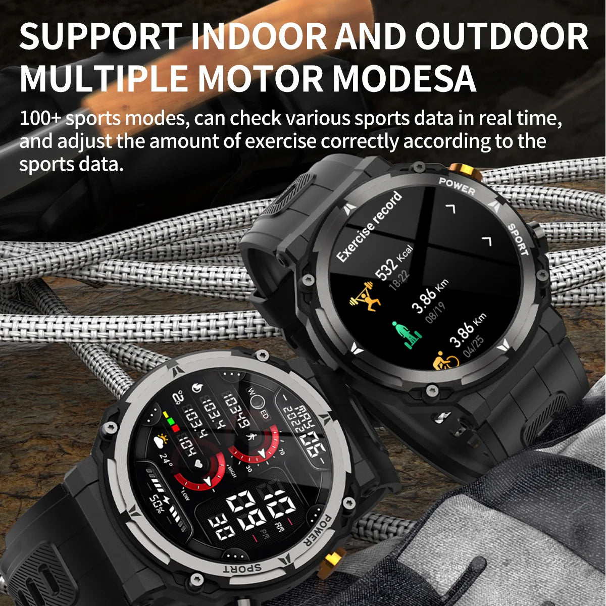 Misirun c21pro relógio inteligente masculino esporte ao ar livre smartwatch bt chamada assistente de voz relógio monitor freqüência cardíaca relógio de pulso à prova d'água.