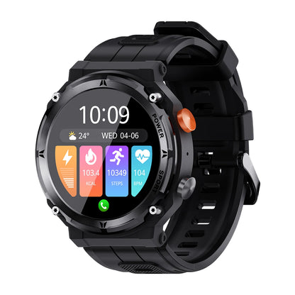 Misirun c21pro relógio inteligente masculino esporte ao ar livre smartwatch bt chamada assistente de voz relógio monitor freqüência cardíaca relógio de pulso à prova d'água.